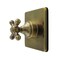Kingston Brass Single-Handle Six-Way Diverter Valve with Square Trim Kit, Antique Brass KS4043BX - alternate 1