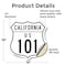 Signmission California Route Marker Shield Sign Us 1, 18 Inch X 18 Inch, Vinyl Decal SHI-D-18-370 - alternate 6