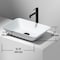 Vigo Sottile Modern White Glass 18 in. L x 13 in. W x 4 in. H Rectangular Vessel Bathroom Sink VG07114 - alternate 6