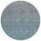 Homeroots 8' Teal Blue Gray And Charcoal Round Ombre Washable Indoor Outdoor Area Rug 588578 - alternate 8