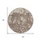 Homeroots 8' Brown And Ivory Round Abstract Washable Indoor Outdoor Area Rug 612721 - alternate 7