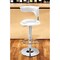 Homeroots White and Silver Faux Leather and Metal Low Back Adjustable Height Bar Chair 555041 - alternate 3