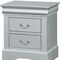 Homeroots 24" Platinum Two Drawers Nightstand 347111 - alternate 7