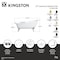 Kingston Brass 57" Cast Iron Oval Single Slipper Clawfoot Tub, No Faucet Drillings, White/Brushed Brass VCTND5731B7 - alternate 2