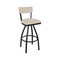 Bfm Seating Bristol Swivel Barstool - Grade 4 Upholstered Seat & Back - Steel Frame - Sand Black Finish 4301SSTT005-SB - alternate 1