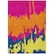 Homeroots 8' X 10' Pink Orange And Blue Abstract Washable Indoor Outdoor Area Rug 613641 - alternate 9
