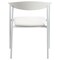 Leisuremod Kora Modern Leather Dining Arm Chair with Iron Legs in White KCW-21W - alternate 10