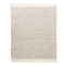 Homeroots 50" X 60" White And Navy Blue Cotton Blend Woven Striped Throw Blanket with Fringe 548878 - alternate 1