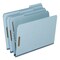Pendaflex Pressboard Top Tab Folders, 2/5-Cut Tab, Exp 1.75", 1 Divider, 4 Fasteners, Legal, Light Blue, 10PK 28730P - alternate 3