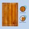 Happimess Eldridge Medium 16"W x 11"D Handcrafted Acacia Wood Grain Thick Reversible Cutting Board w/Juice Gr CUT1002B - alternate 6