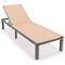 Leisuremod Marlin Patio Chaise Lounge Chair with Grey Aluminum Frame, Light Brown, 2PK MLGR-77LBR2 - alternate 10