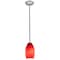 Access Lighting Merlot, LED Pendant, Brushed Steel Finish, Red Sky Glass 28011-3R-BS/RUSKY - alternate 1