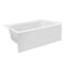Kingston Brass 54" Acrylic Rectangular 3-Wall Alcove Tub, Left Hand Drain, Glossy White VTAP5436L22 - alternate 4
