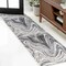 Jonathan Y Eleni Contemporary Glam Abstract Marble Charcoal/Cream 2 ft. x 8 ft. Runner Rug SEU301A-28 - alternate 1