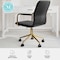 Martha Stewart Taytum Upholstered Office Chair in Black/Polished Brass CH-142370-BK-GLD-MS - alternate 10