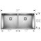 Blanco Precision 16 R10 Large Equal Double Bowl 516219 - alternate 3