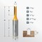 Powertec Straight Router Bit, 1/4in Cutting Diameter, 1/2in Shank, 3/4in Depth & 2-11/16in Overall Length 73051N - alternate 5