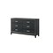 Homeroots 63" Black Solid and Manufactured Wood Six Drawer Double Dresser 490484 - alternate 5