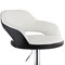 Elama 2 Piece Adjustable Faux Leather Bar Stool in White with Black Trim and Chrome Base ELM-705-WHT-BLK - alternate 9