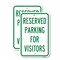 Signmission Reserved Parking For Visitors, 12'' X 18'' 2 Signs, Heavy Gauge Aluminum, 2PK A-1218-2PACK-24784 - alternate 1