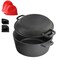 Megachef 5 Quart Pre-Seasoned 2-in-1 Cast Iron Dutch Oven and Skillet MCCI-7026 - alternate 8