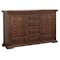 Homeroots 50" Chocolate Solid Wood Six Drawer Triple Dresser 524531 - alternate 1
