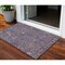 Homeroots 3' X 5' Eggplant Terra Cotta And Green Floral Washable Indoor Outdoor Area Rug 605265 - alternate 1