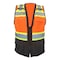 Protectx Hi Vis Safety Vest 2XL Class 2 , Zipper 6 Pockets SV-120SS4-ORBK-2XL - alternate 1