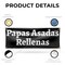 Signmission Papas Asadas Rellenas, 18 Inch x 48 Inch, Vinyl Banner B-30774 - alternate 5