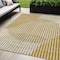 Homeroots 5' X 8' Gold And Beige Geometric Washable Indoor Outdoor Area Rug 597632 - alternate 1
