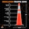 Xpose Safety 36 in Orange Traffic Cone, PVC, 15 lb Base with 6 in & 4 in Collar, DOT Approved, 8 PK OTC36-64-15L-8-X - alternate 5
