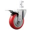 Service Caster 4 Inch Red Poly Wheel Swivel 7/8 Inch Square Stem Caster with Total Lock Brake SCC-SQTTL20S414-PPUB-RED-78 - alternate 1