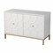 Homeroots 40in White Carved Geometric Sideboard with Two Doors 401700 - alternate 8