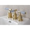 Kingston Brass Three-Handle Bidet Faucet with Knurled Handle and Brass Pop-Up, Polished Brass KB6322KPS - alternate 5