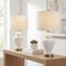 Jonathan Y Qin 22" Ceramic/Iron Classic Cottage LED Table Lamp, White, 2PK JYL6602C-SET2 - alternate 11