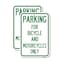 Signmission Parking for Bicycles and Motorcycles Only, 18'' X 24'' 2 Signs, Heavy Gauge Aluminum, 2PK A-1824-2PACK-23448 - alternate 1