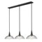 Z-Lite Lunelle Matte Black 3 Light Linear Chandelier 3051P12-3L-MB - alternate 7