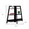 Homeroots 47" Espresso Particle Board and Wood Six Tier Etagere Bookcase 489809 - alternate 4