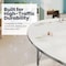 Flash Furniture Commercial Adjustable Height Kidney Activity Table with Locking Casters-White XU-A4896-KIDNY-WHT-T-P-CAS-GG - alternate 10