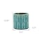 Homeroots Turquoise Ceramic 22 Ounce Geometric Round Distressed Pot Planter 487454 - alternate 5