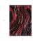 Homeroots 9' X 12' Black Red And Gray Abstract Washable Indoor Outdoor Area Rug 600214 - alternate 9