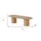 Homeroots 86" Natural Wood Double Pedestal Base Oval Dining Table 720681 - alternate 5