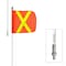 Safetywhips 10ft, 1 Piece, Non-powered, Quick Disconnect, Heavy Duty Whip with Orange Mesh Flag, Yellow X SW10QDNP-SXY - alternate 1