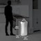 Hls Commercial 16 gal Oval Trash Can, Silver, Open Top, Stainless Steel, 11.5 in HLS16STV - alternate 6