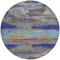 Homeroots 8' Lavender Pink And Blue Round Abstract Washable Indoor Outdoor Area Rug 612523 - alternate 8