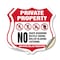 Signmission Private Property Shield Sign No Skateboa, 18 inch X 18 inch, Vinyl Decal, 2PK SHI-D-2PACK-18-442 - alternate 1