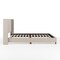 Martha Stewart Kay Queen Upholstered Platform Bed w/Channel Stitched Wingback Headboard/Cushioned Siderails, Beige TW-3WDB03B-Q-BG-MS - alternate 9