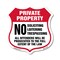 Signmission Private Property Shield Sign No Soliciti, 6 Inch X 6 Inch, Plastic Sign SHI-P-6-451 - alternate 1