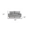 Homeroots 69" Gray Velvet Sofa And Toss Pillows With Dark Brown Legs 543707 - alternate 6