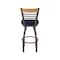 Holland Bar Stool Co Eleanor 30in Swivel Bar Stool with Bronze Finish, Medium Back and Canter Twilight Seat 880 - alternate 7